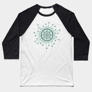 Virus Mandala (teal) Baseball T-Shirt